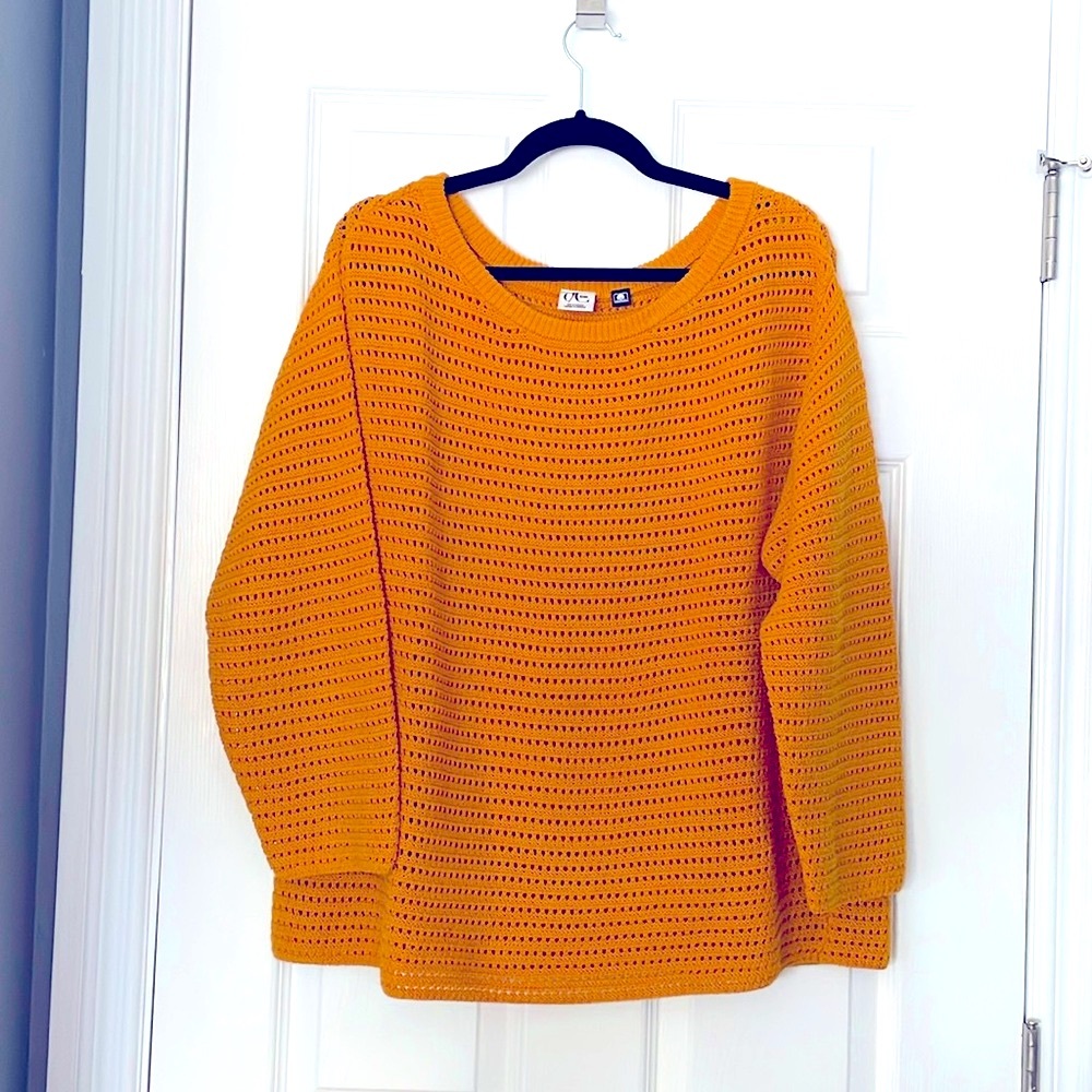 Yellow knit sweater